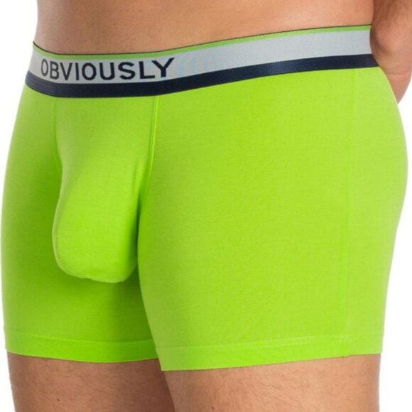 NWT Obviously PrimeMan Boxer Briefs 3" Leg Lime Green Men's Underwear XL - Picture 1 of 3